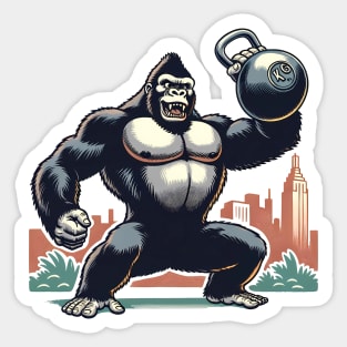 KingKong Kettlebell vintage Tshrit Sticker